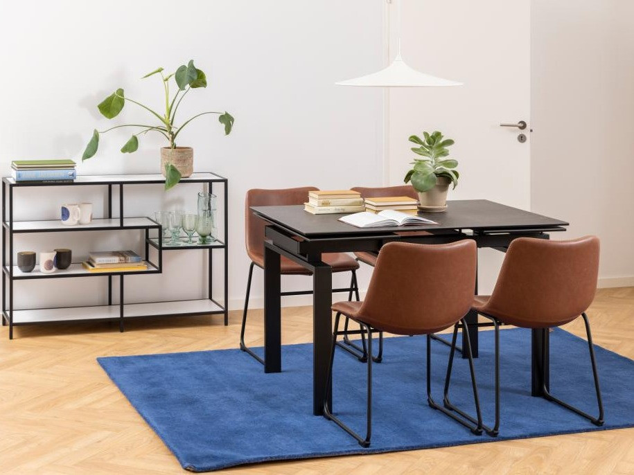 Стол Norsica 462 (Кафяв + Черен)