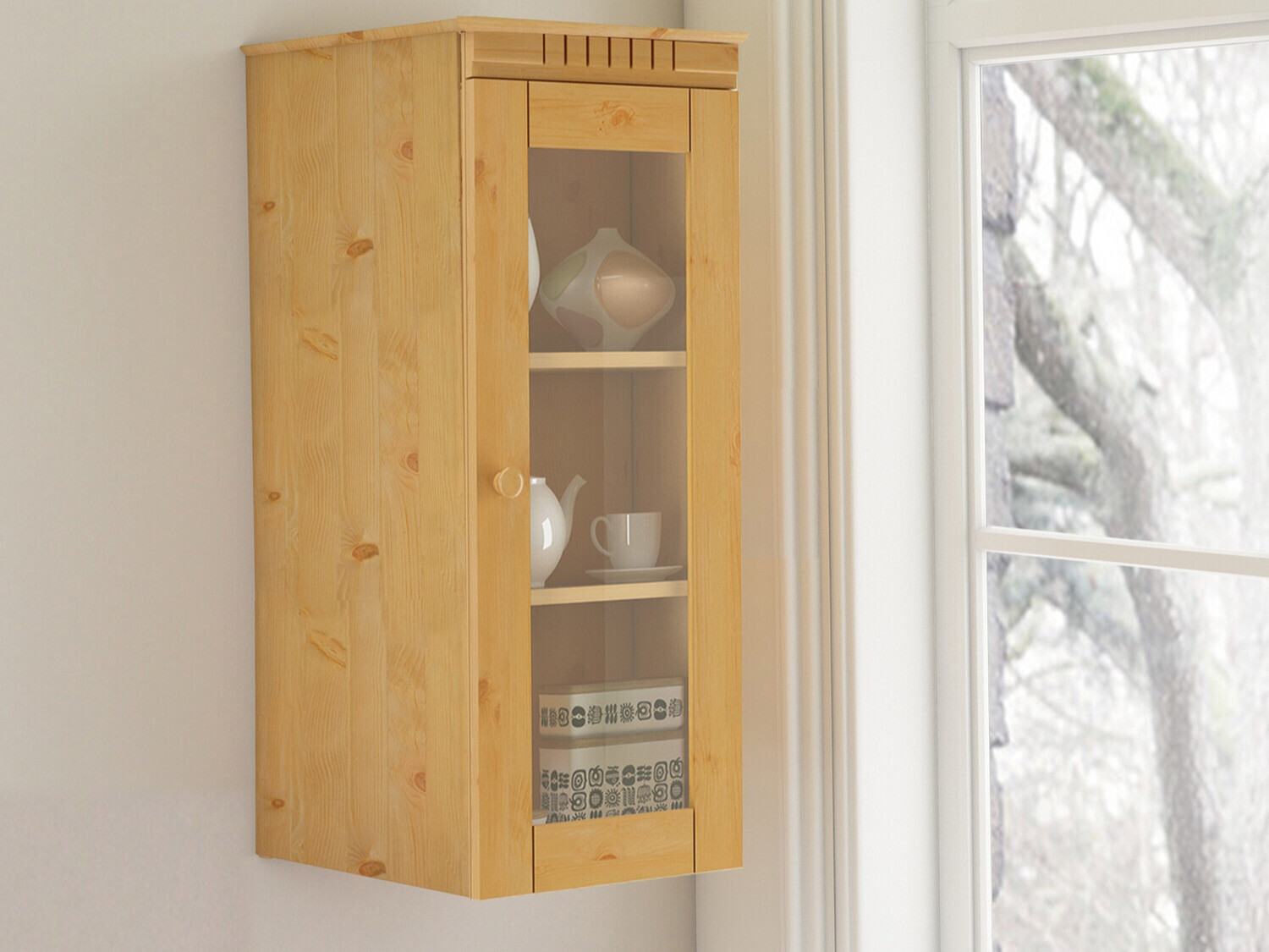 Стенна етажерка Elbelba 104 (Светлокафяво)