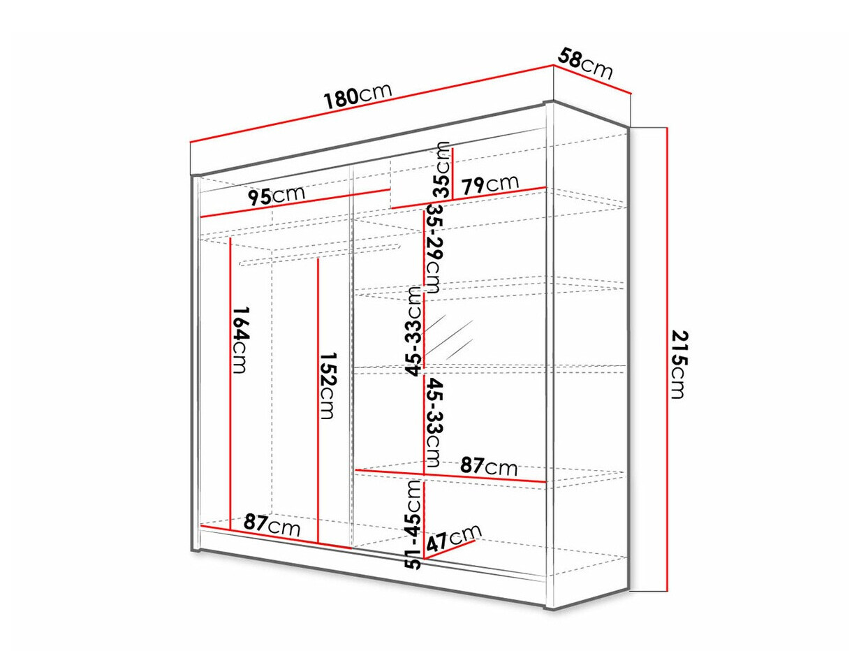 Гардероб Closico 137 (Бял + Artisan дъб)