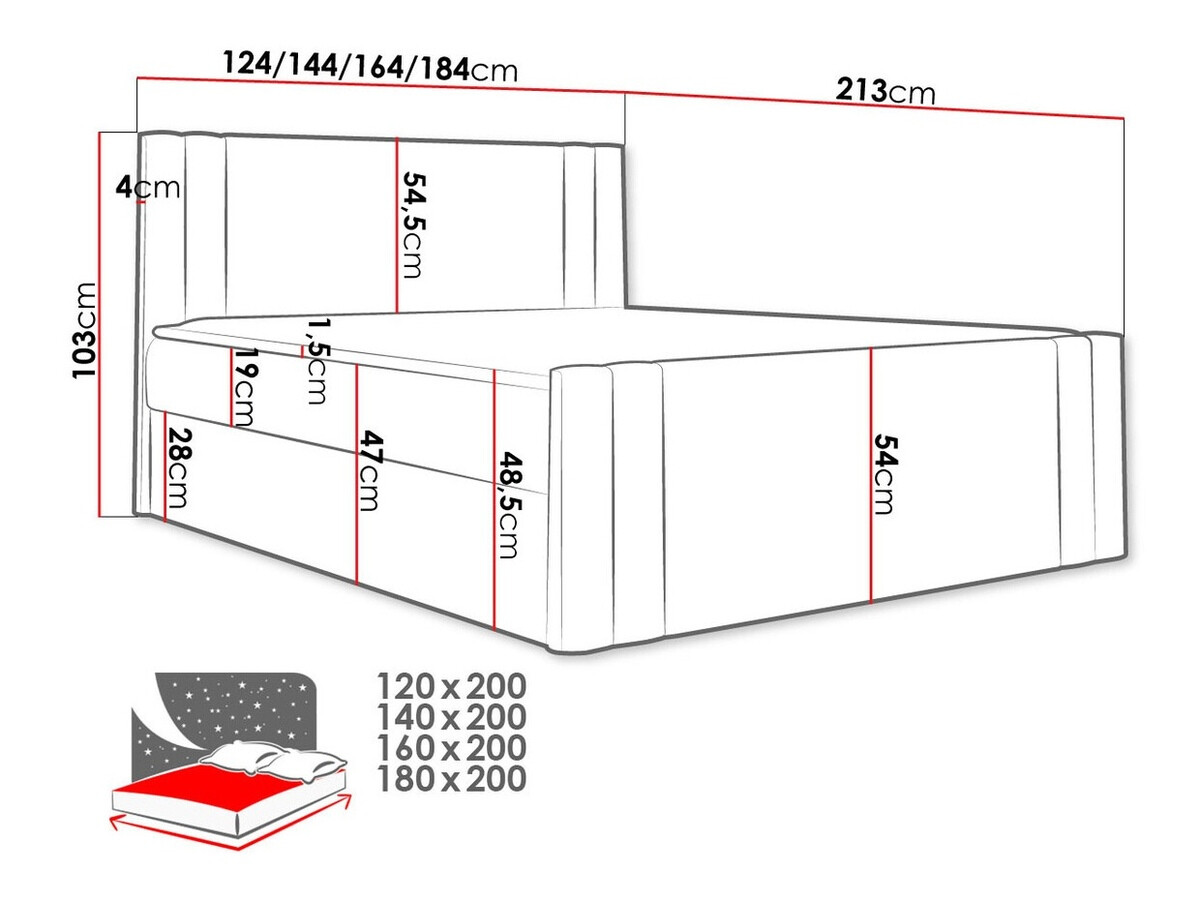 Континентално легло Mel (Amor Velvet 4304)