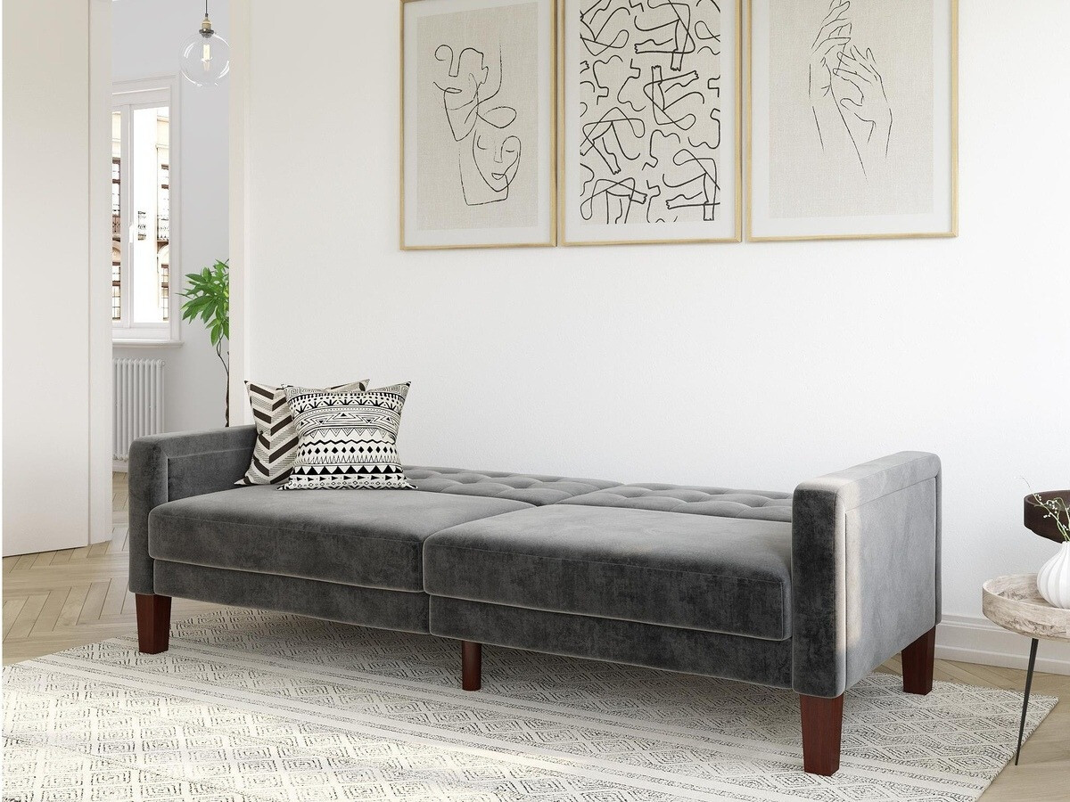 Разтегателен диван Tulsa 128 (Сив)