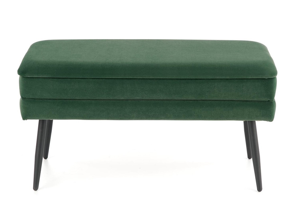Тапицирана пейка Houston 1255 (Тъмно зелено + Черен)