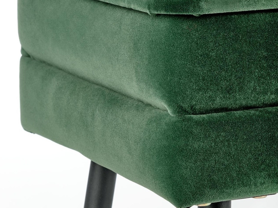 Тапицирана пейка Houston 1255 (Тъмно зелено + Черен)