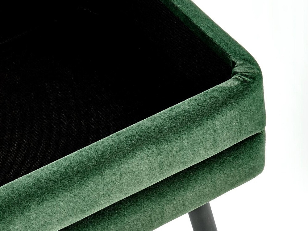 Тапицирана пейка Houston 1255 (Тъмно зелено + Черен)