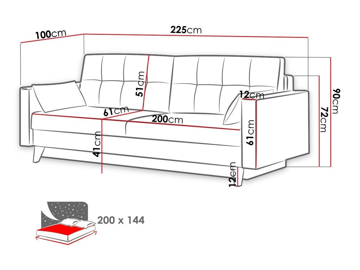 Разтегателен диван Columbus 113 (Sawana 21)
