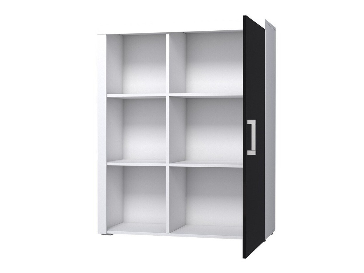 Шкаф Odebeli 102 (Бял + Черен гланц)