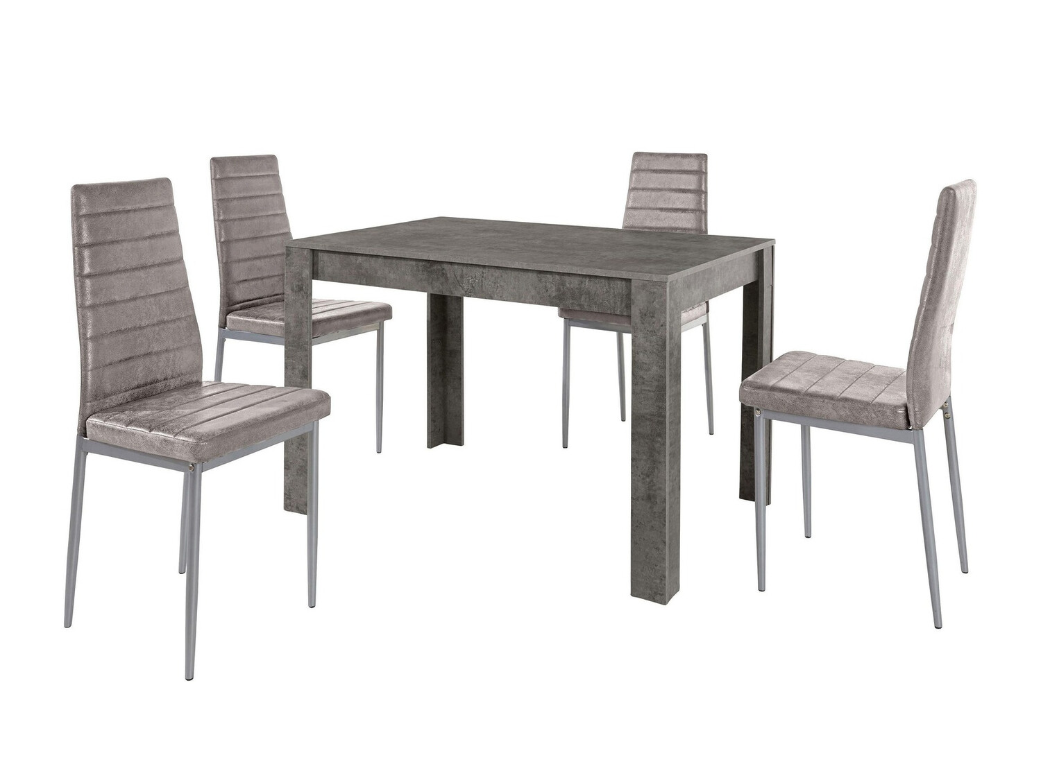 Маса и столове за трапезария Denton 447 (Светло сив)