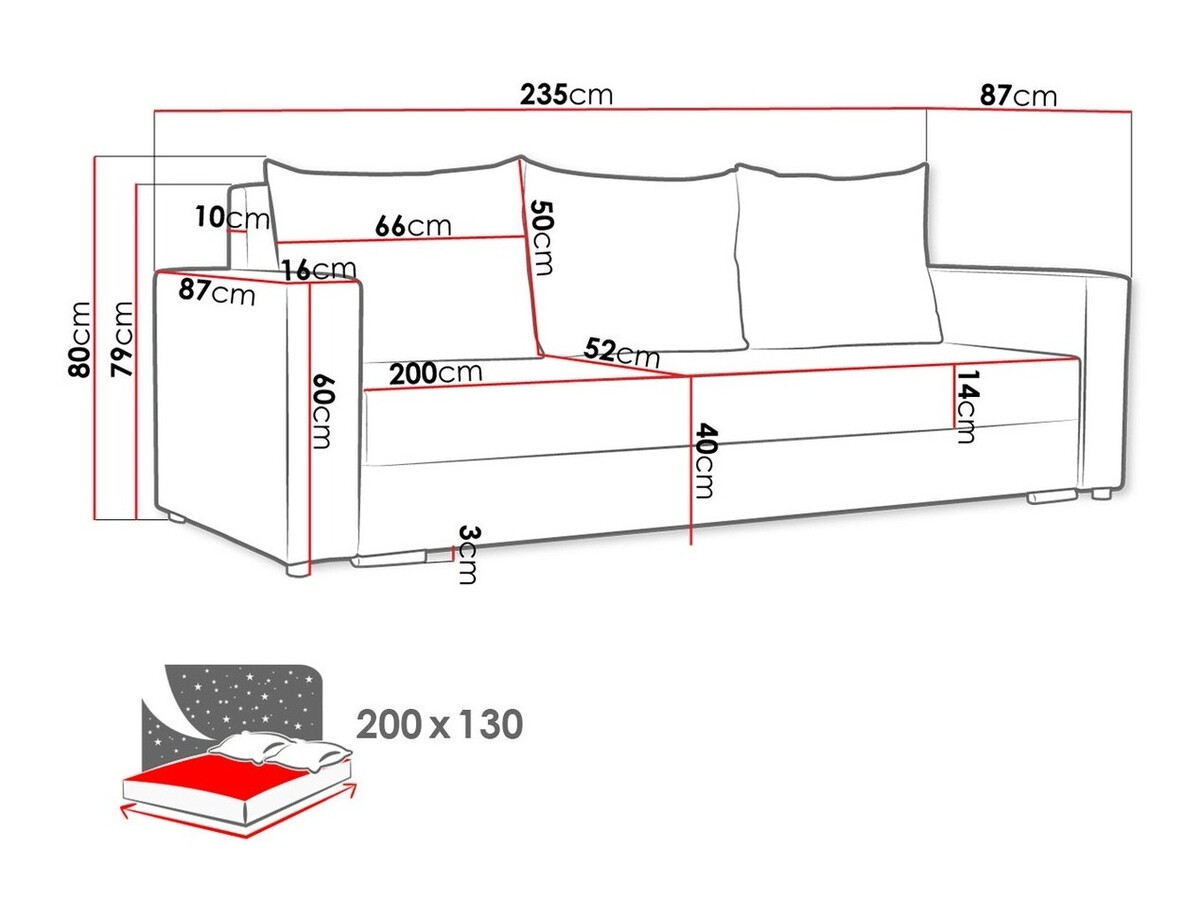 Разтегателен диван Muncie 104 (Mikrofaza 0015 + Mikrofaza 0034)