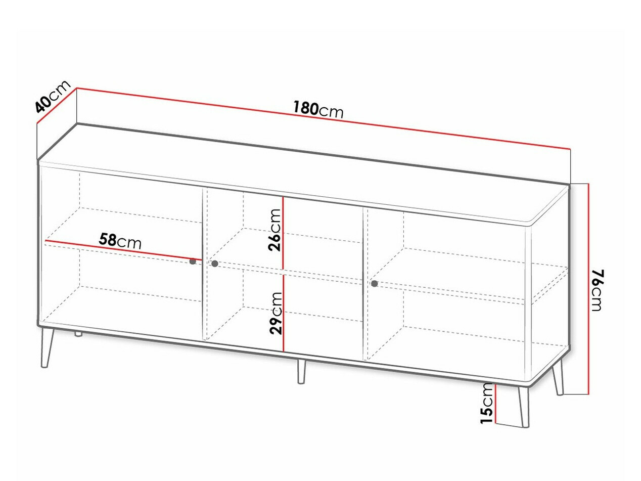 Шкаф Arces (Черен + Златно)