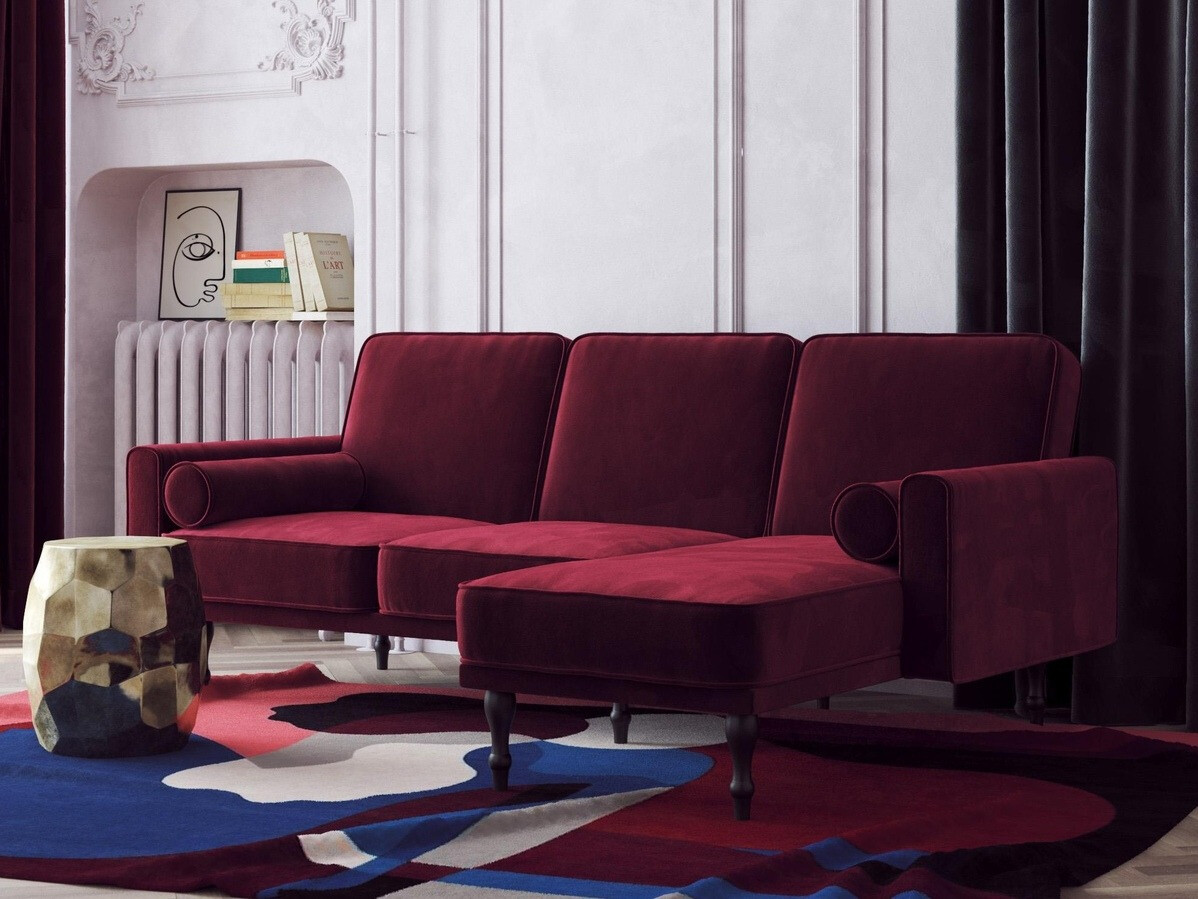 Ъглов диван Tulsa 110 (Bordeaux)