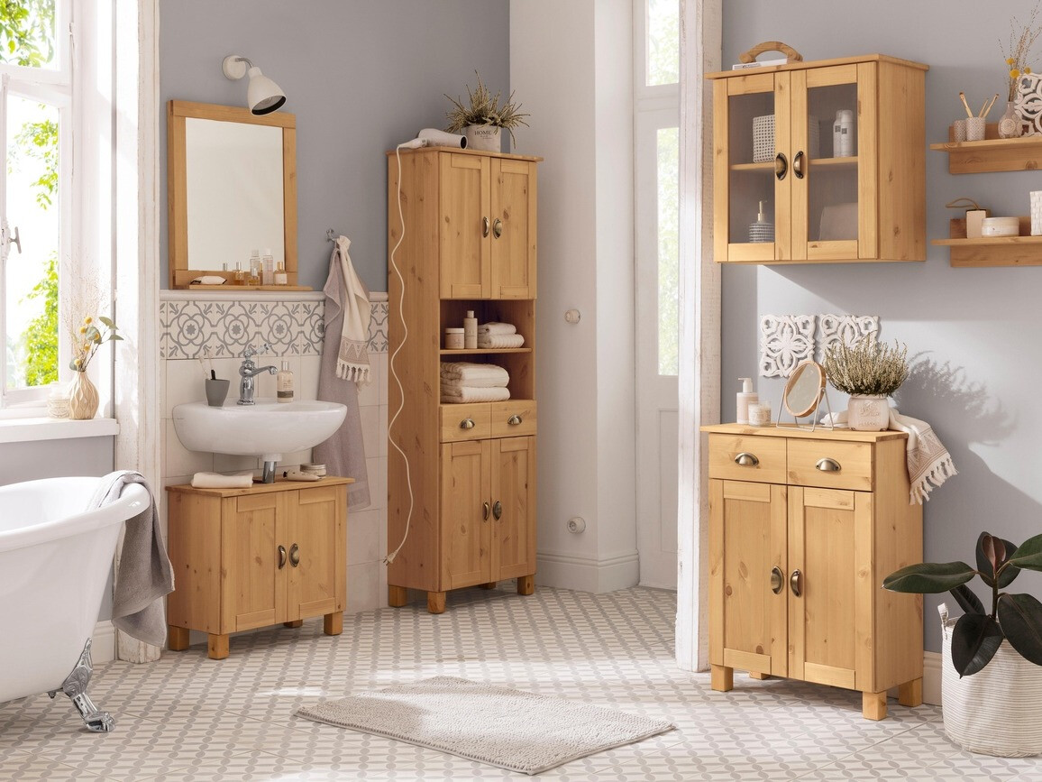 Окачен шкаф за баня Serelbu 102 (Бор)