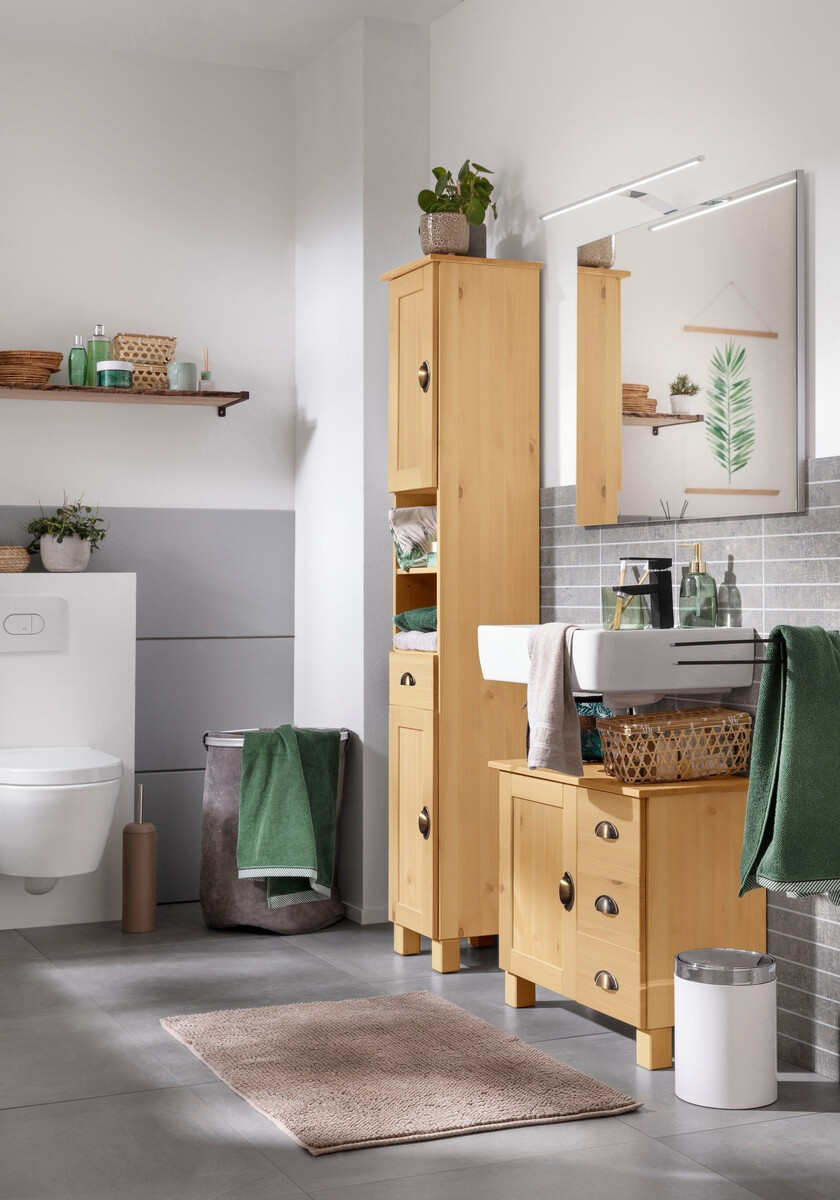 Стоящ шкаф за баня за мивка Serelbu 101 (Бор)