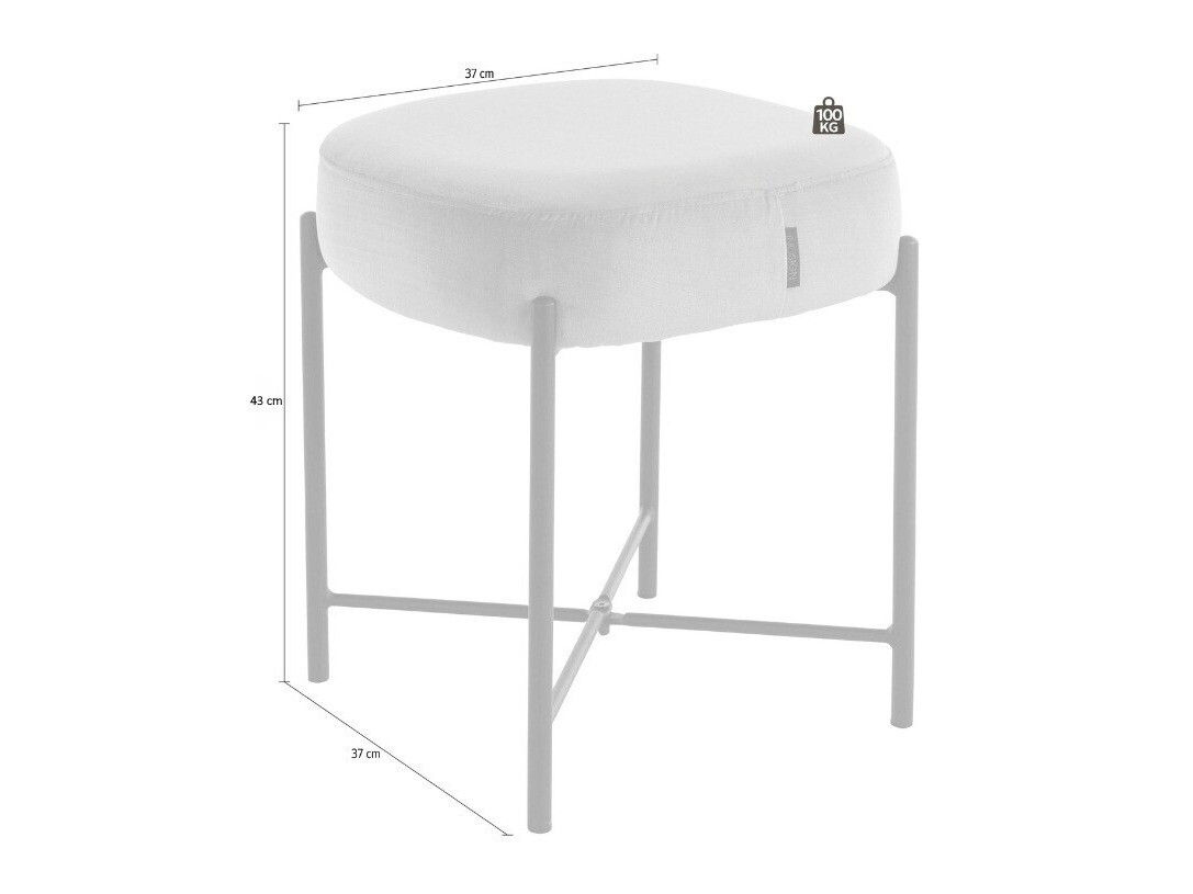 Табуретка Denton 225 (Пурпурен + Черен)