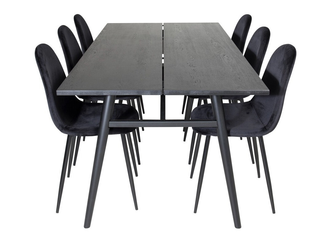 Маса и столове за трапезария Dallas 1786 (Черен)