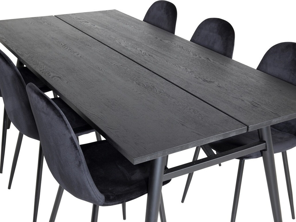 Маса и столове за трапезария Dallas 1786 (Черен)