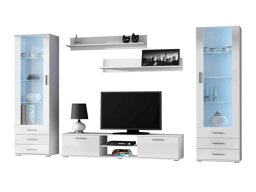 Комплект за хол Tornola 109 (Бял + Бял гланц)