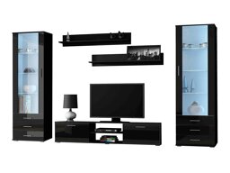 Комплект за хол Tornola 109 (Черен + Черен гланц)