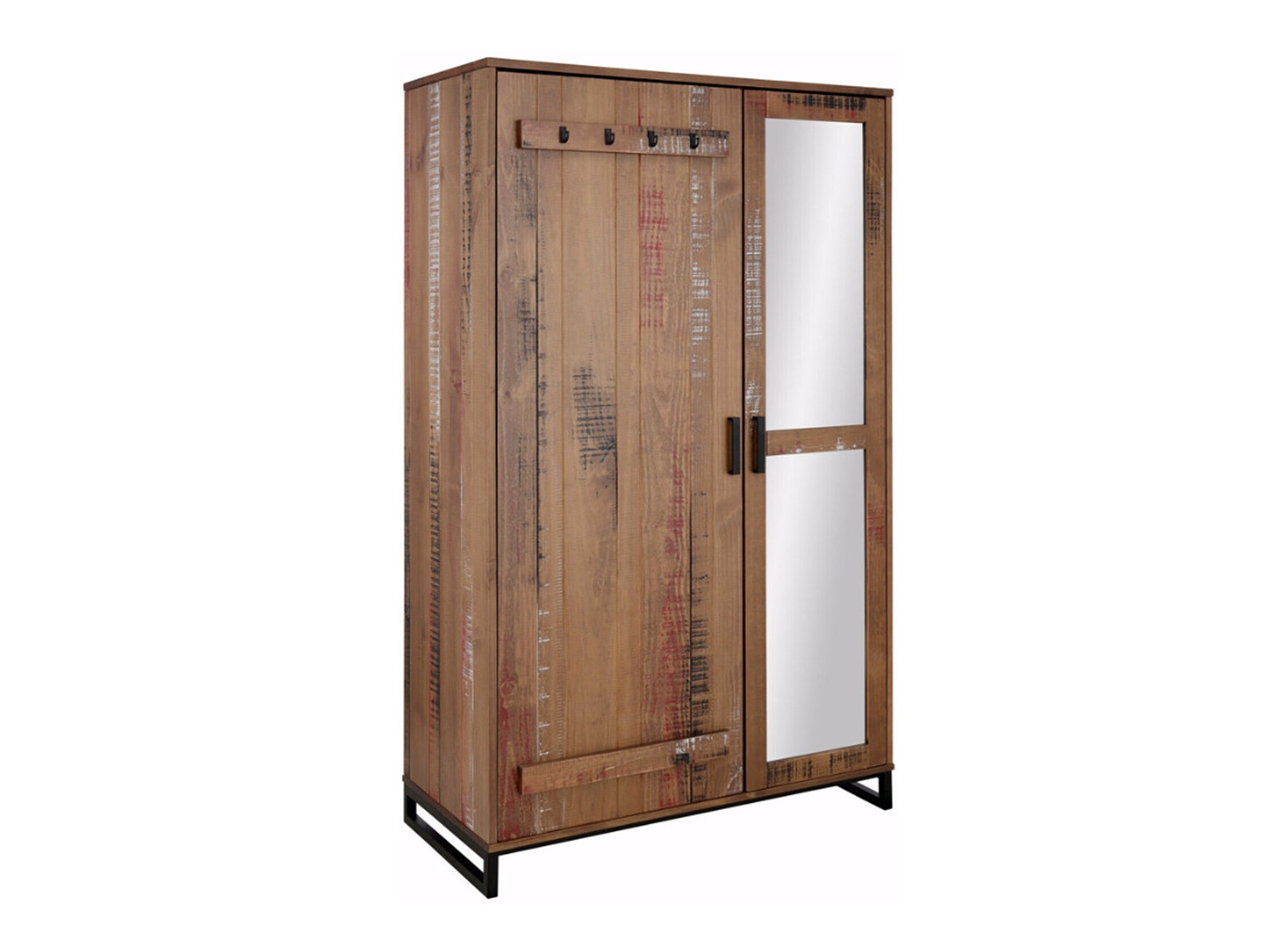 Гардероб Denton 219 (Кафяв + Черен)