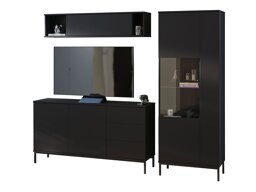 Комплект за хол Lomsore 110 (Черен)