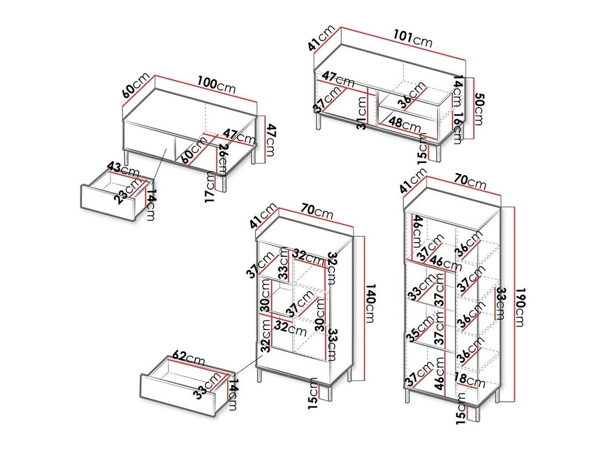 Комплект за хол Lomsore 109 (Ярък дърво)