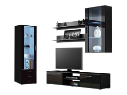 Комплект за хол Tornola 114 (Черен + Черен гланц)