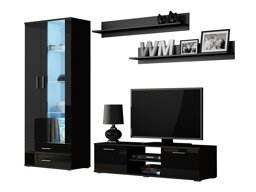 Комплект за хол Tornola 117 (Черен + Черен гланц)