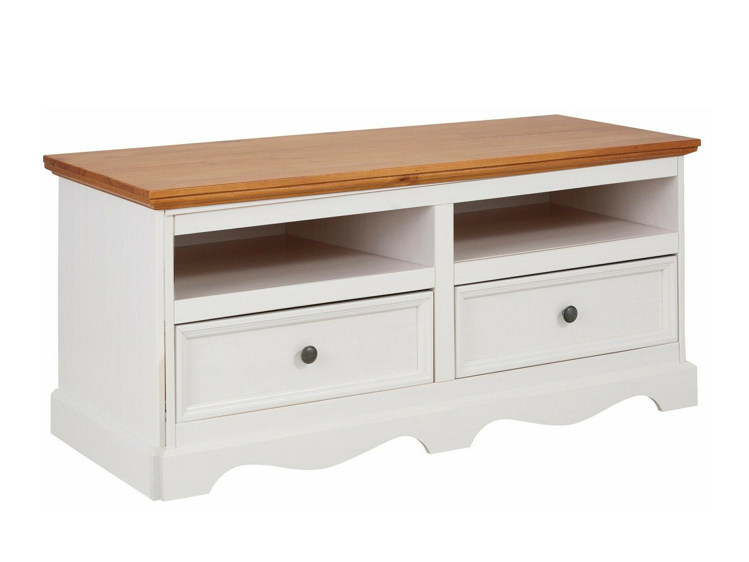 ТВ шкаф Fentivo 102 (Бял + Меден дъб)