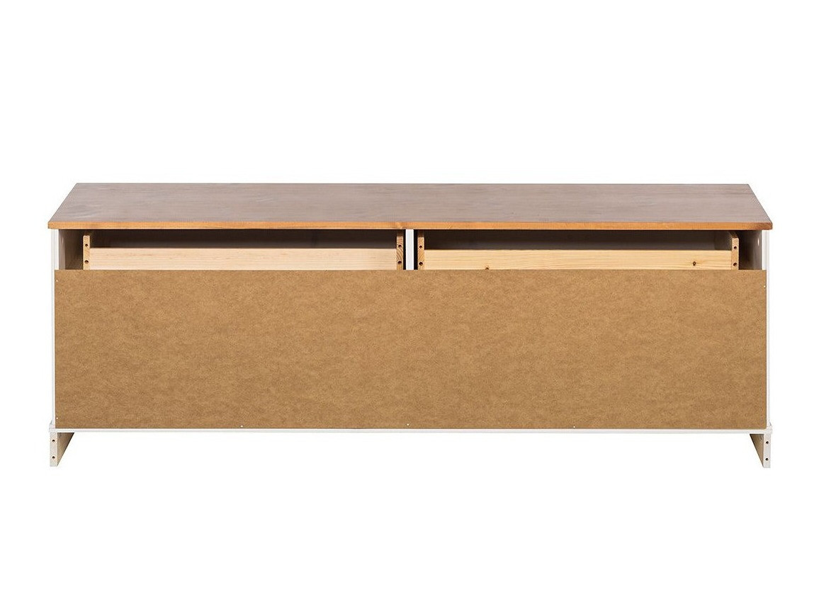 ТВ шкаф Saltoro 101 (Бял + Меден дъб)