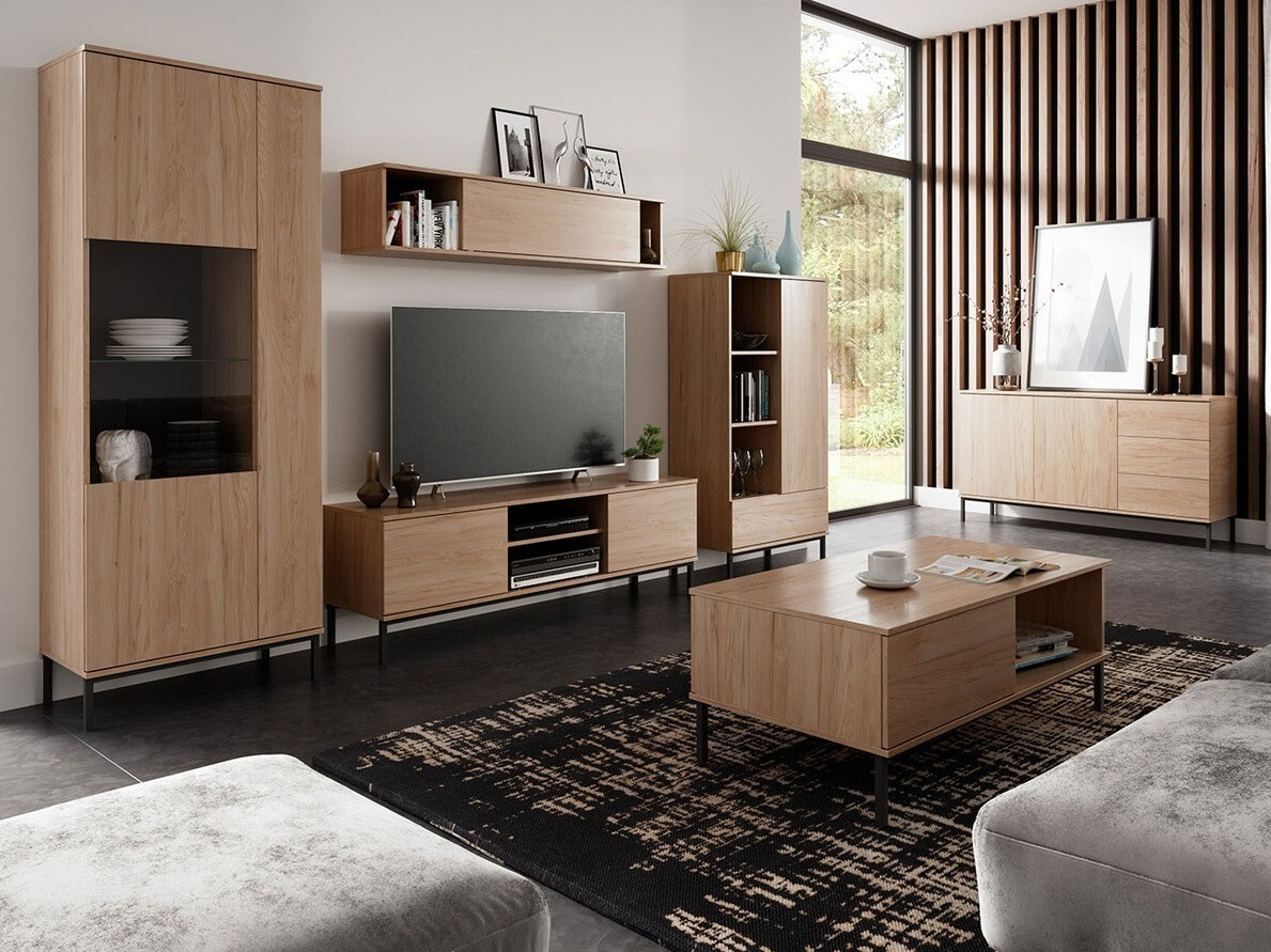 Комплект за хол Lomsore 107 (Ярък дърво)