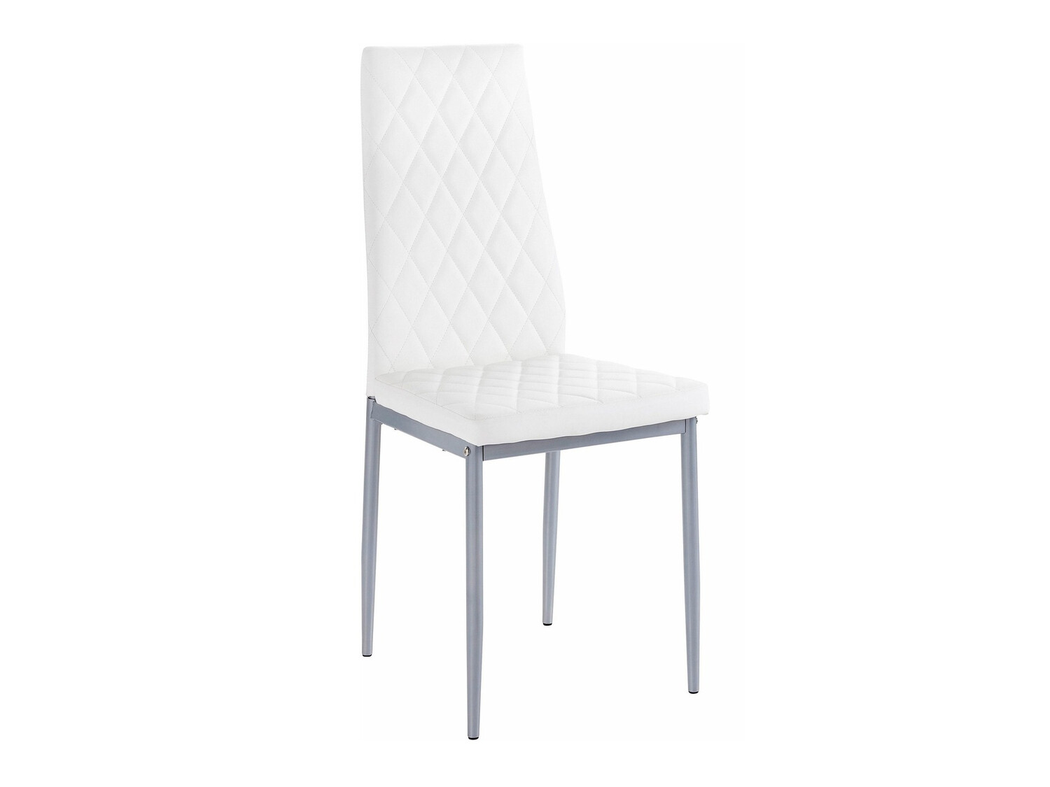 Маса и столове за трапезария Denton 598 (Бял + Сребро)