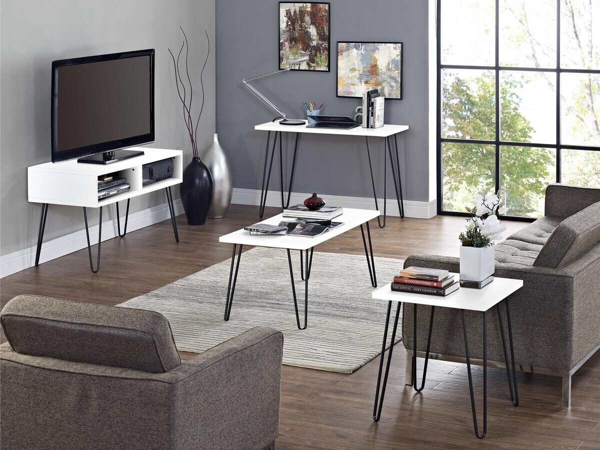 Помощна масичка Nutive 103 (Бял)