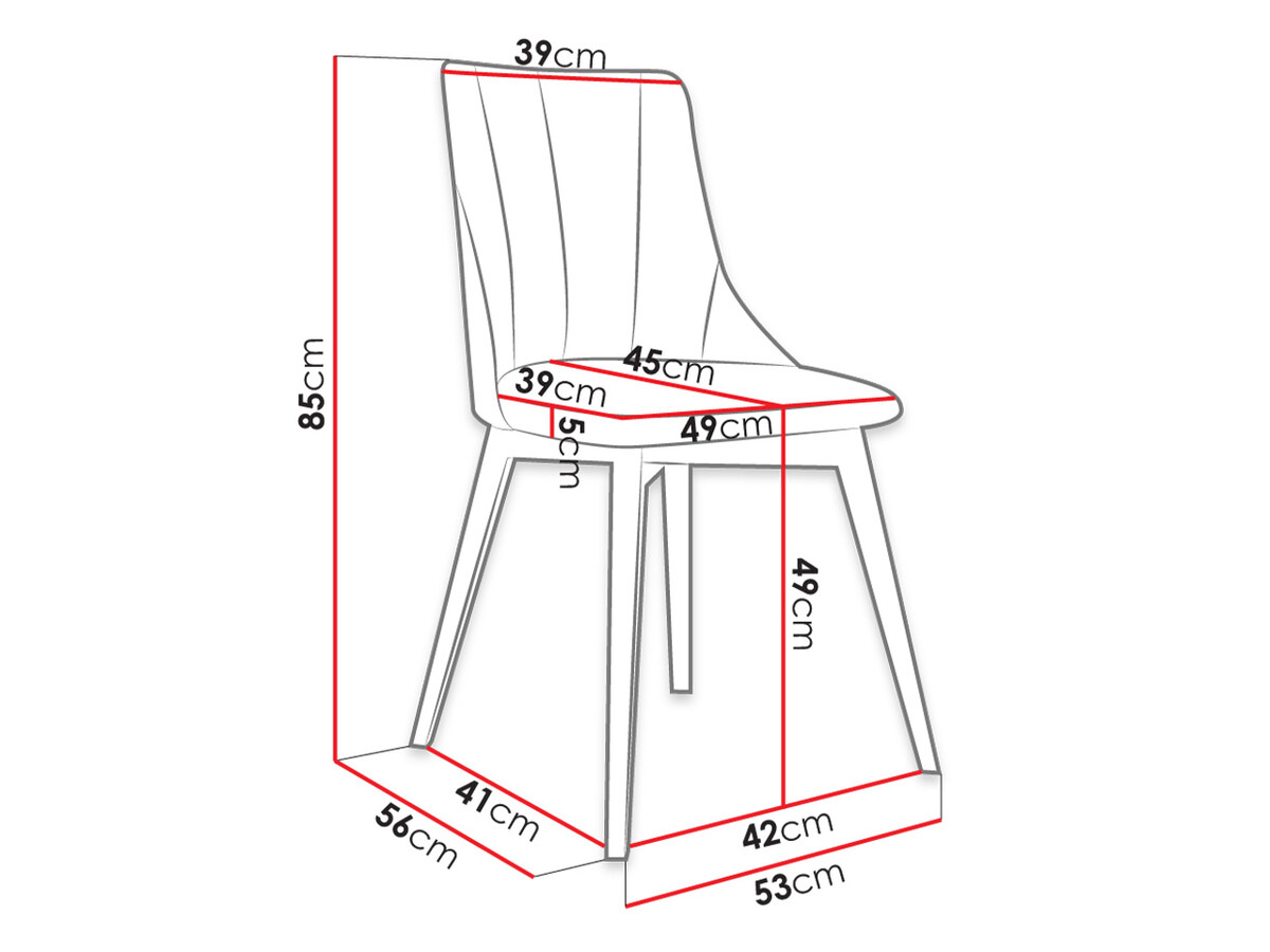 Стол Racine 114 (Черен + Magic Velvet 2250)
