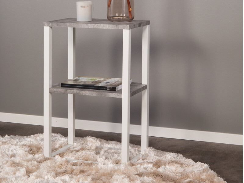 Помощна масичка Dallas 260 (Бетон + Бял)