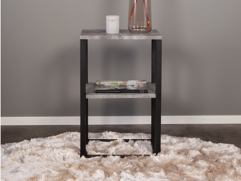 Помощна масичка Dallas 260 (Бетон + Черен)