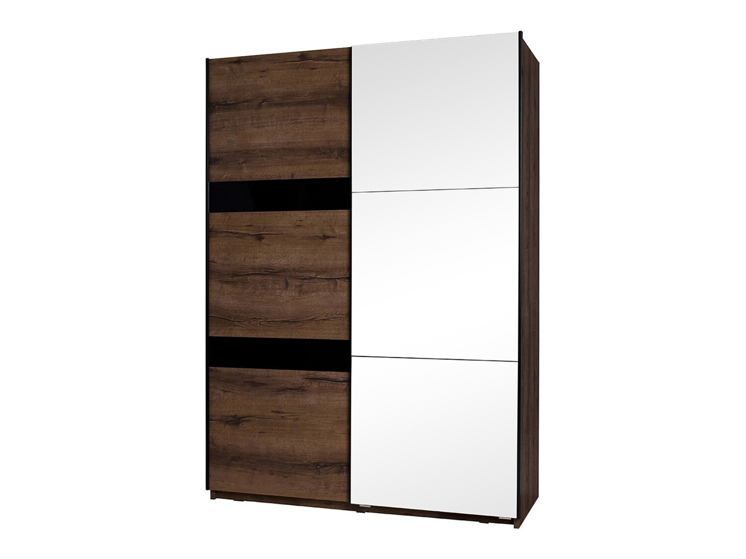 Гардероб Fivelbo 109 (Манастирски дъб + Черен гланц)