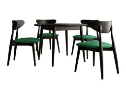 Маса и столове за трапезария Racine 134 (Черен)