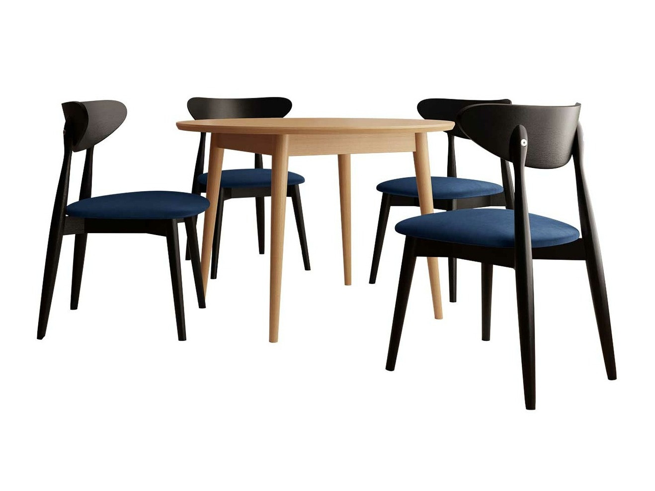 Маса и столове за трапезария Racine 134 (Кафяв)