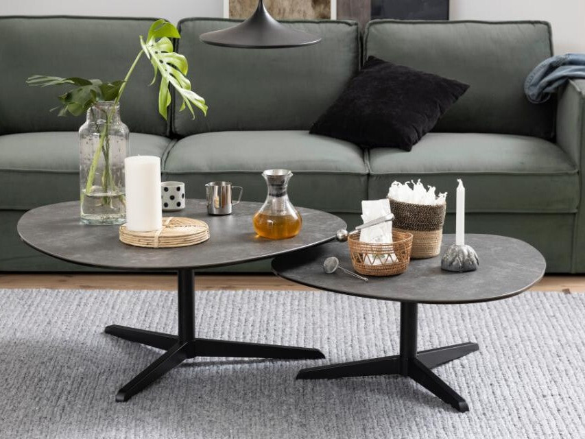 Масичка за кафе Norsica 293 (Тъмно сив + Черен)