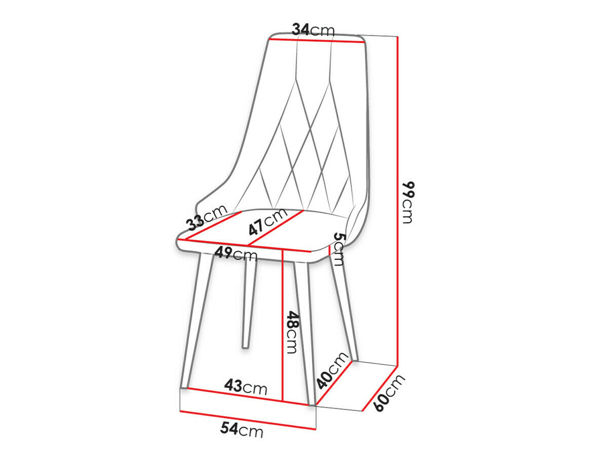 Маса и столове за трапезария Racine 125 (Черен + Magic Velvet 2219)