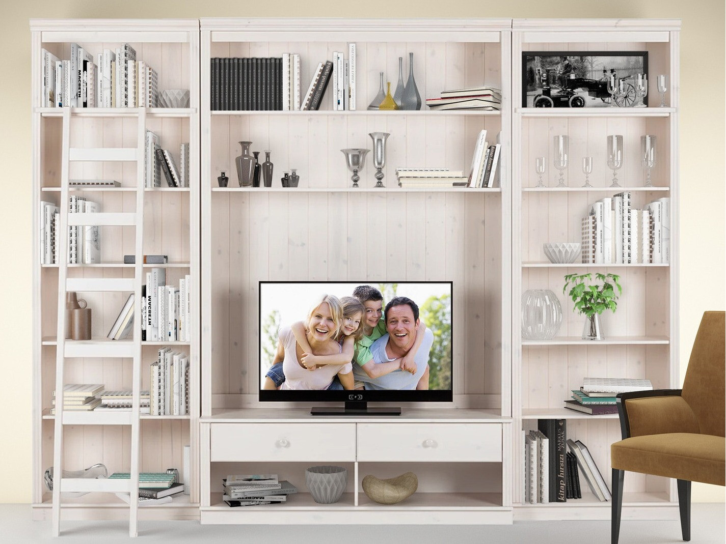 Комплект за хол Saltoro 108 (Бял)