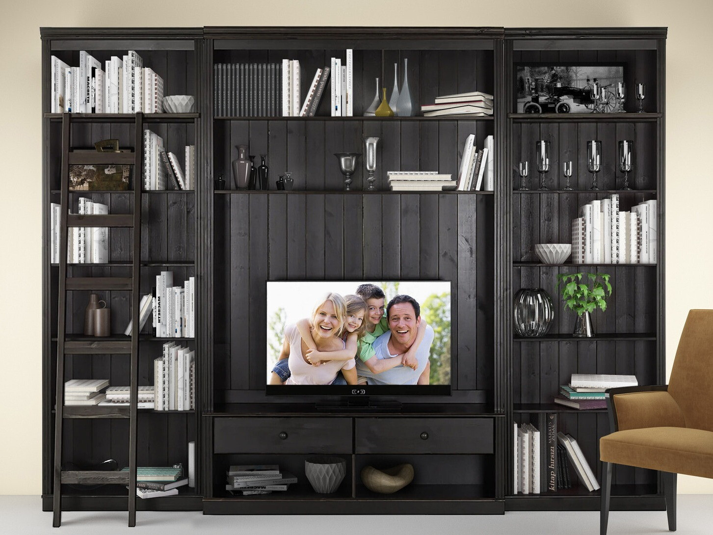 Комплект за хол Saltoro 108 (Тъмнокафяв)