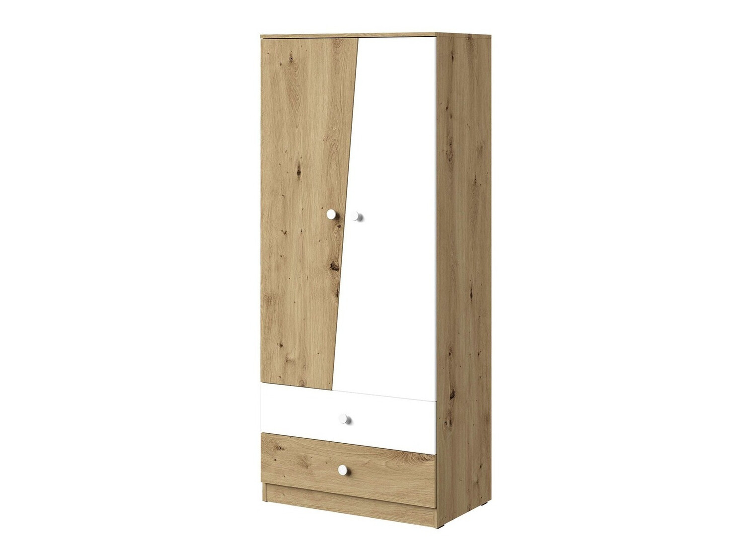 Гардероб Almira 100 (Artisan дъб + Бял)