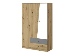 Гардероб Almira 102 (Artisan дъб + Бял + Сив)