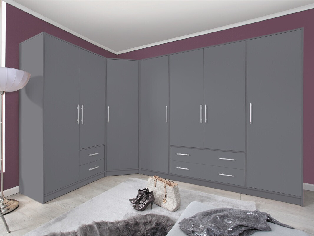 Ъглов гардероб Cavmero 106 (Антрацит)