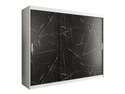 Гардероб Hartford 251 (Матов бял + Черен мрамор)