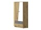 Ъглов гардероб Almira 101 (Artisan дъб + Бял + Сив)