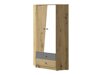 Ъглов гардероб Almira 101 (Artisan дъб + Бял + Сив)