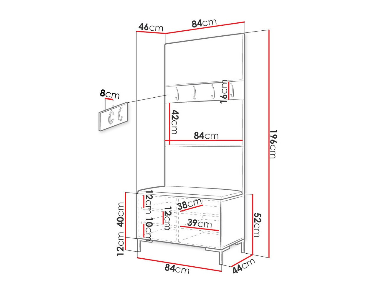 Комплект за антре Nomal III (Еко кожа Soft 017)