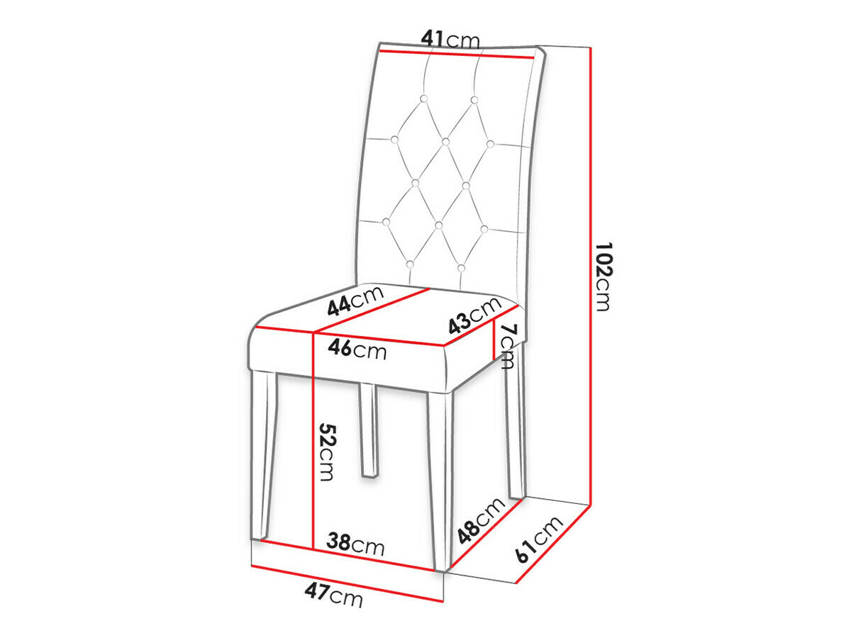 Маса и столове за трапезария Racine 129 (Бял гланц + Magic Velvet 2219)