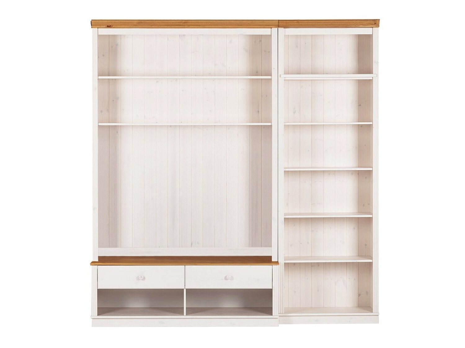 Комплект за хол Saltoro 106 (Бял + Меден дъб)